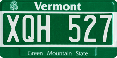 VT license plate XQH527