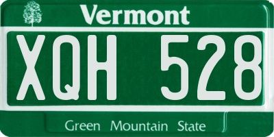 VT license plate XQH528
