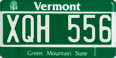 VT license plate XQH556