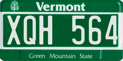 VT license plate XQH564