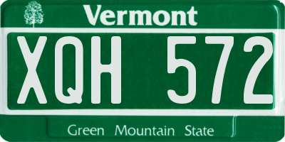 VT license plate XQH572