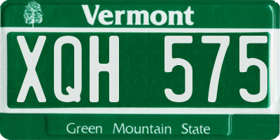 VT license plate XQH575