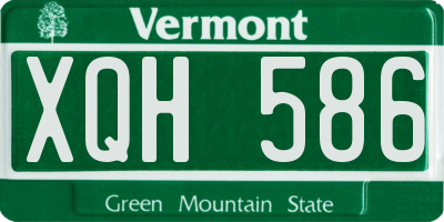 VT license plate XQH586