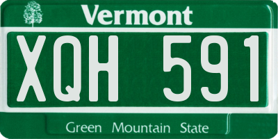 VT license plate XQH591