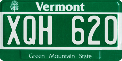 VT license plate XQH620