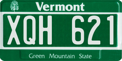 VT license plate XQH621