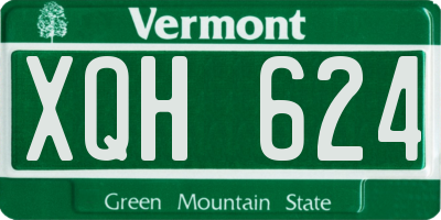 VT license plate XQH624