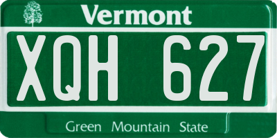 VT license plate XQH627