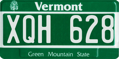 VT license plate XQH628