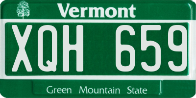 VT license plate XQH659