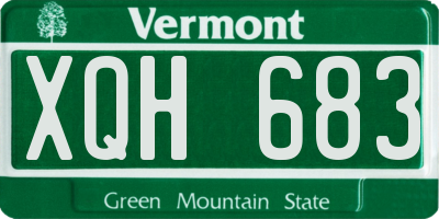 VT license plate XQH683
