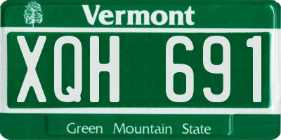 VT license plate XQH691