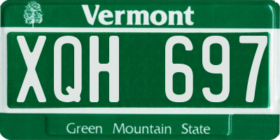 VT license plate XQH697