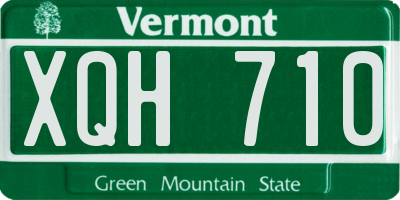 VT license plate XQH710