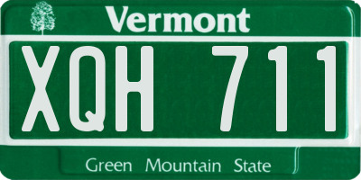 VT license plate XQH711