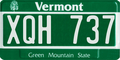 VT license plate XQH737