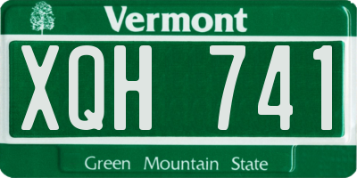 VT license plate XQH741