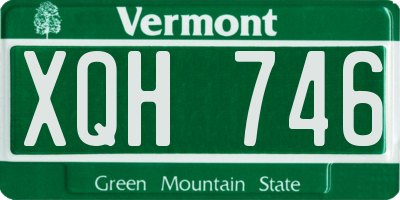 VT license plate XQH746