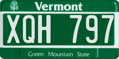 VT license plate XQH797