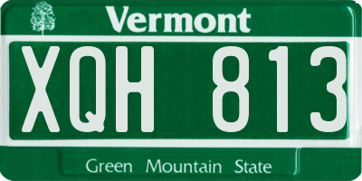 VT license plate XQH813