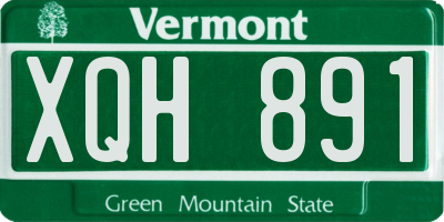 VT license plate XQH891