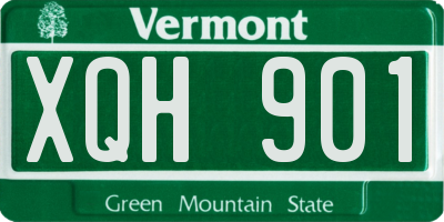VT license plate XQH901