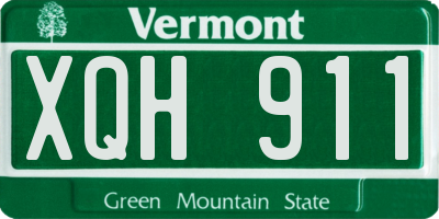 VT license plate XQH911