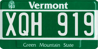 VT license plate XQH919