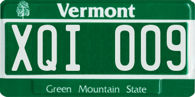 VT license plate XQI009