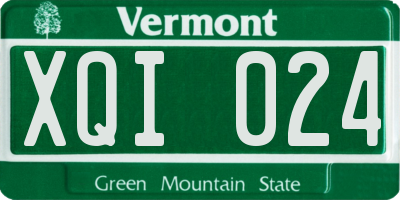 VT license plate XQI024