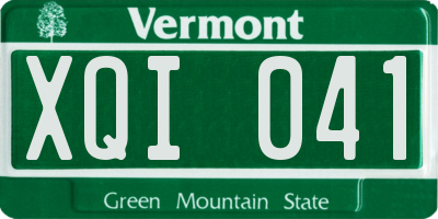 VT license plate XQI041
