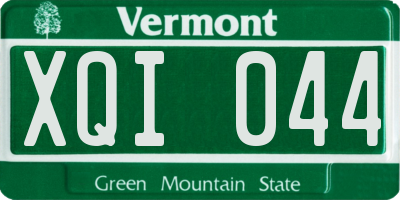 VT license plate XQI044