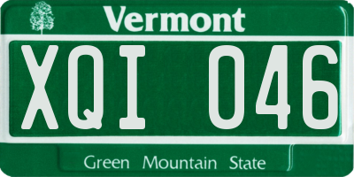 VT license plate XQI046