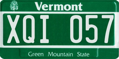 VT license plate XQI057