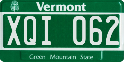 VT license plate XQI062