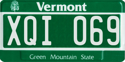 VT license plate XQI069