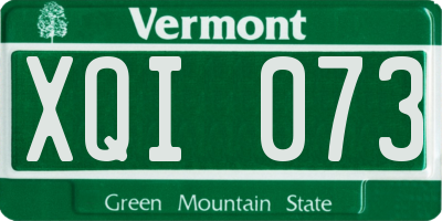 VT license plate XQI073