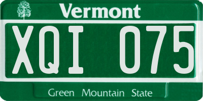 VT license plate XQI075