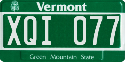 VT license plate XQI077