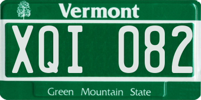 VT license plate XQI082