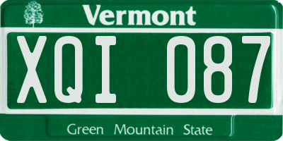 VT license plate XQI087