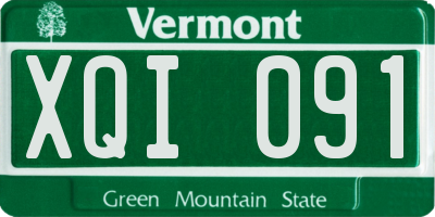 VT license plate XQI091