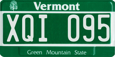 VT license plate XQI095