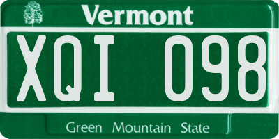 VT license plate XQI098