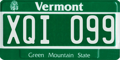 VT license plate XQI099