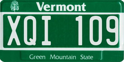 VT license plate XQI109