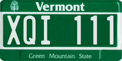 VT license plate XQI111