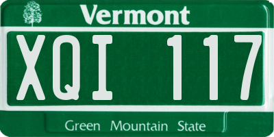 VT license plate XQI117