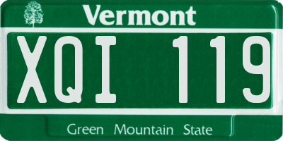VT license plate XQI119