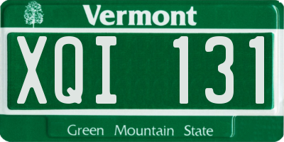 VT license plate XQI131